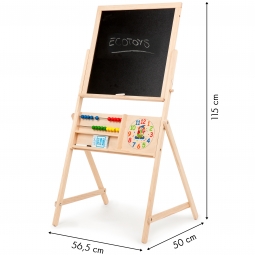 Drewniana tablica edukacyjna dwustronna ECOTOYS