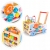 Drewniany pchacz edukacyjny 2w1 kostka + klocki - Karetka ECOTOYS