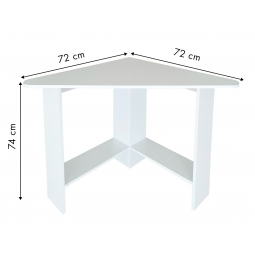 Nowoczesne biurko komputerowe narożne białe
