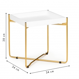 Stolik kawowy nocny ława LOFT skandynawski  metalowe złote nogi