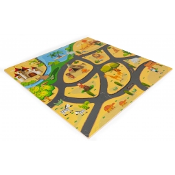 Mata piankowa dla dzieci puzzle safari 9el 93x93cm ECOTOYS