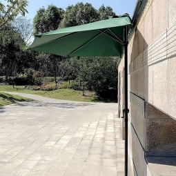 Parasol ogrodowy pół-parasol ścienny na taras 2,7m zielony