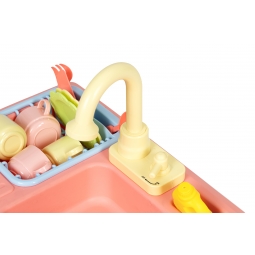 Zlew zlewozmywak z kranem napełniany wodą 12 akcesoriów zabawka dla dzieci