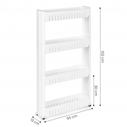 Regał wózek szafka łazienkowa kuchenna 4 głebokie półki kółka