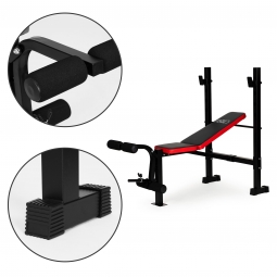 Ławka treningowa pod sztangę z prasą na nogi
