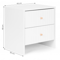 Szafka stolik nocny 2 szuflady stolik nocny ModernHome