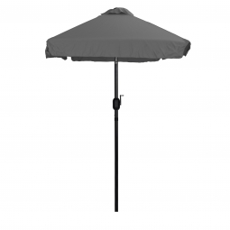 Prostokątny duży parasol ogrodowy skośny łamany z korbą szary 200 x 140 cm