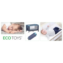 Łóżko łóżeczko turystyczne kojec moskitiera granatowe ECOTOYS