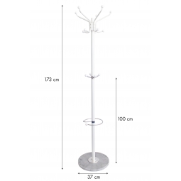 Stojak wieszak na ubrania odzież parasole marmur