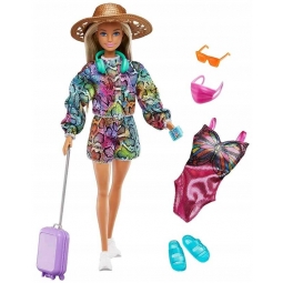 BARBIE WAKACYJNA ZABAWA, LALKA Z AKCESORIAMI HGM54 MATTEL