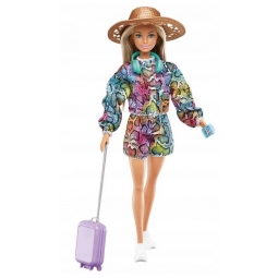 BARBIE WAKACYJNA ZABAWA, LALKA Z AKCESORIAMI HGM54 MATTEL