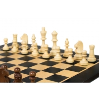 Zestaw szachowy turniejowy Nr 4 - szachownica 40 mm + figury Sunrise Staunton 78 mm