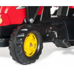 Rolly Toys 023127 Traktor Rolly Kid z łyżka i przyczepa Czerwony