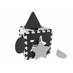 Mata piankowa puzzle Jolly 4x4 Shapes - Grey