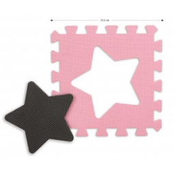 Mata piankowa puzzle Jolly 4x4 Shapes - Pink Grey