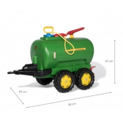 Rolly Toys 122752 Cysterna Rolly Tanker John Deere z pompą i sikawka 2-osie