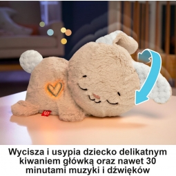 FISHER PRICE ŚPIĄCY KRÓLICZEK USPOKAJACZ PRZYTULANKA Z DŹWIĘKAMI HXG97