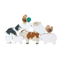 Gra zręcznościowa - Figurki zwierzątka drewniane wiejskie Le Toy Van