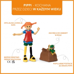 Figurka Pippi Langstrumpf z walizką